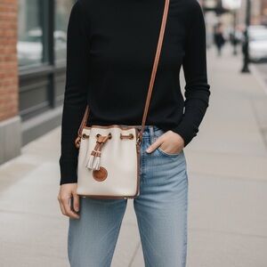 VTG Dooney & Bourke All-Weather Leather Mini Bucket Bag